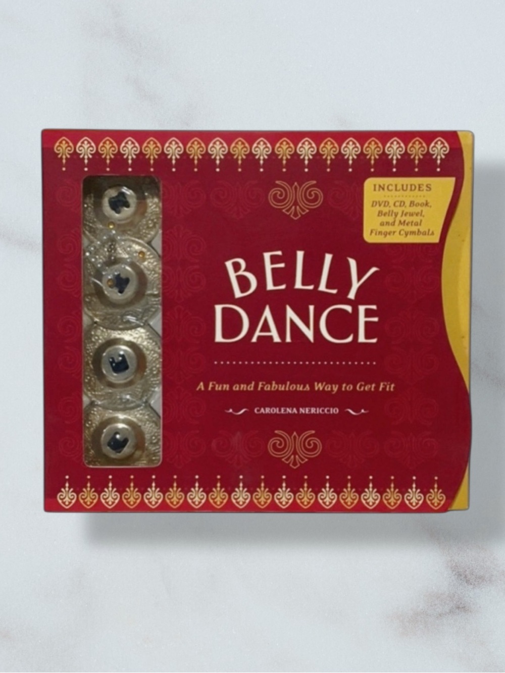 BELLY DANCE Kit Includes DVD CD Book Belly Jewel and Metal Finger Cymbals